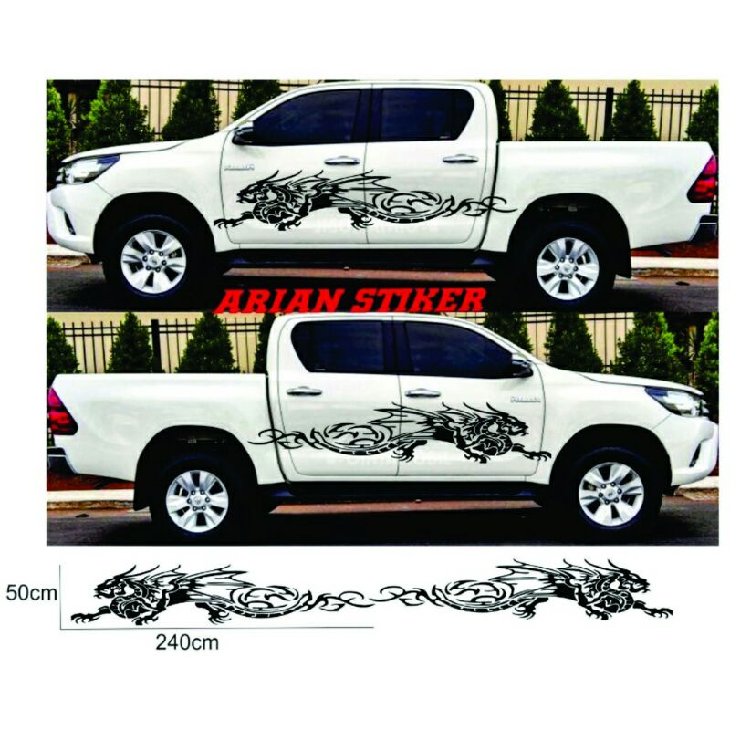 Jual STICKER STIKER TERBARU STIKER DRAGON NAGA CUTTING STIKER MOBIL