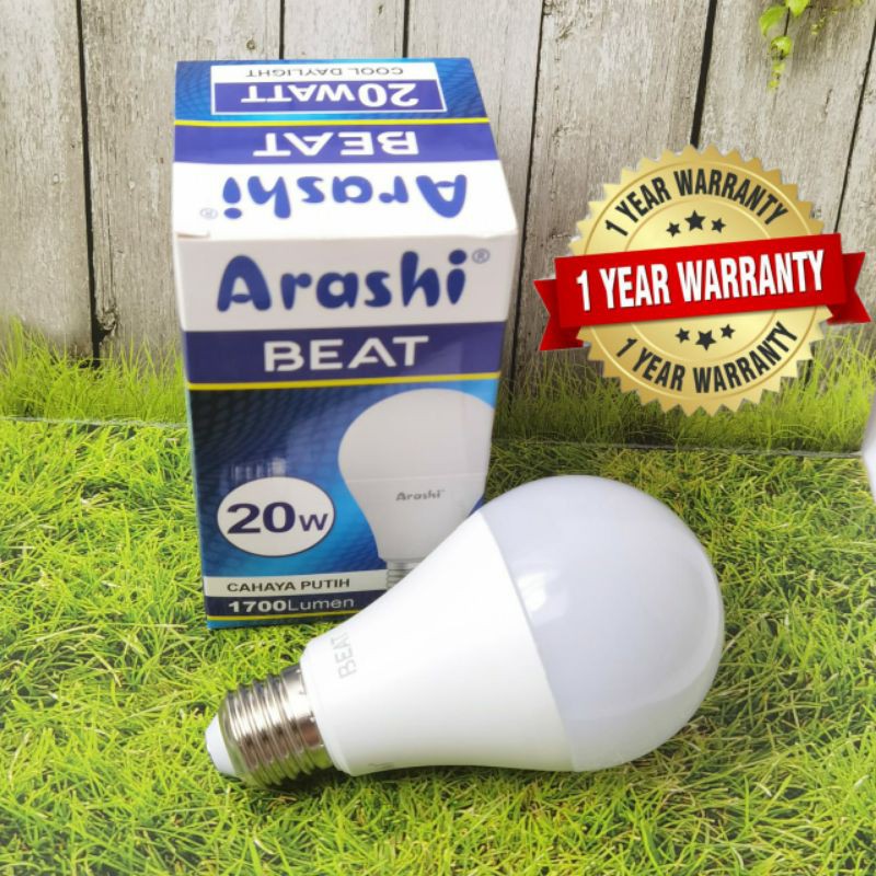 Jual Arashi Beat Lampu Led Bulb Watt Garansi Tahun Shopee