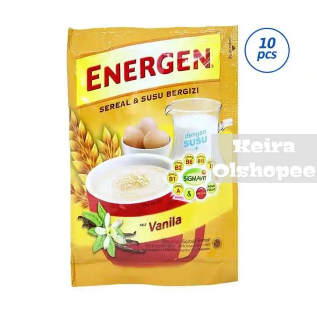 Jual Energen Sereal Dan Susu Bergizi Gram Rasa Vanila Renceng