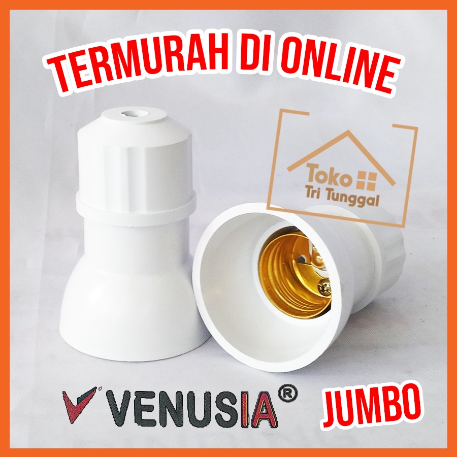 Jual Fitting Gantung Venusia Jumbo Putih Fitting Lampu LED Dop Lilin