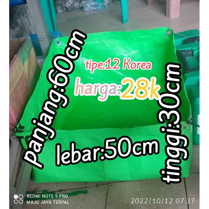 Jual Kolam Terpal Ikan Kotak Ukuran 60x50x30 A12 Kuwalitas Super Tebal