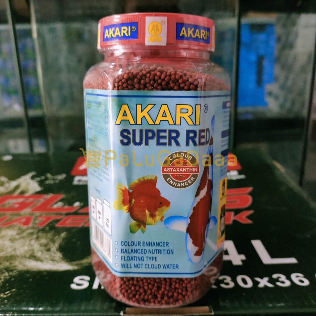 Jual Akari Super Red Pelet Pakan Ikan Koi Koki Cichlid Astaxanthin