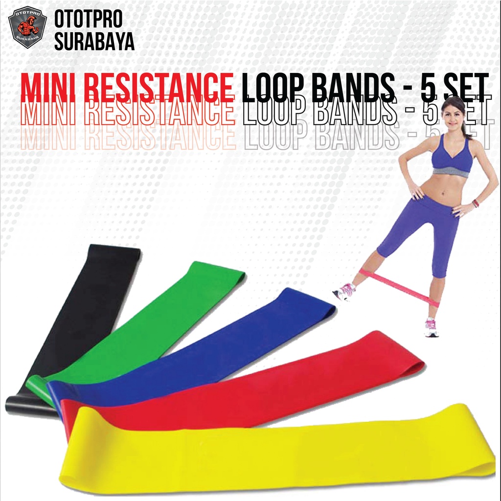 Jual Mini Resistance Loop Bands Set Karet Yoga Pilates Gym Glutes