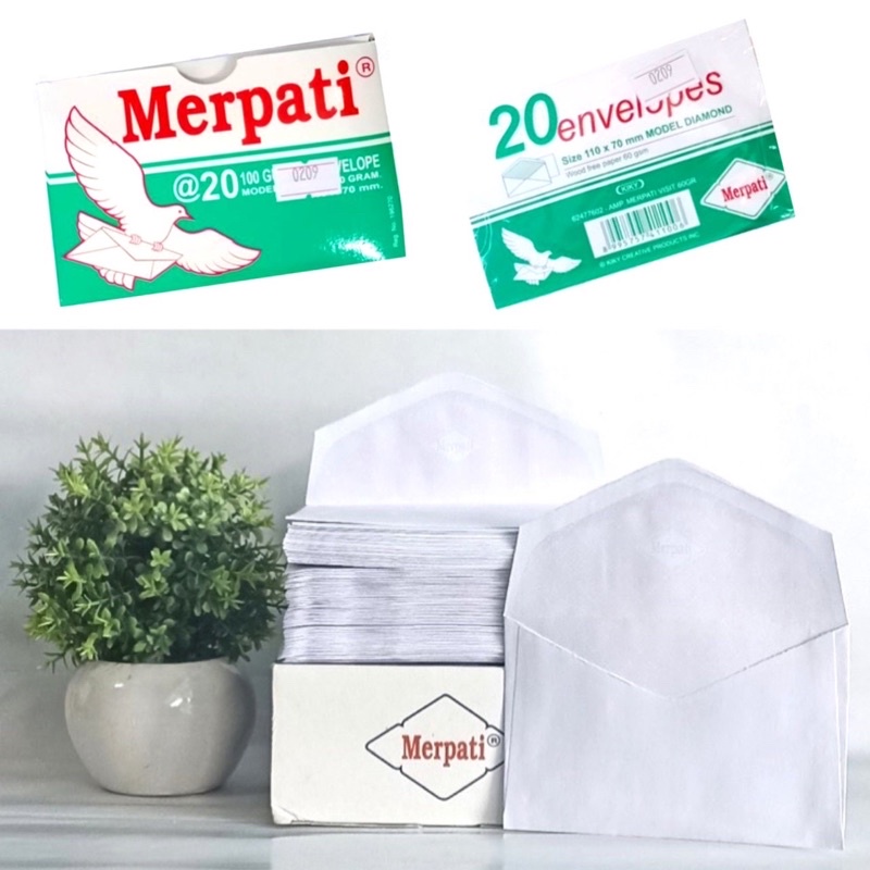 Jual Amplop Mini Merpati 100gr 110 X 70mm Kotak Isi 100 Perkotak Amplop