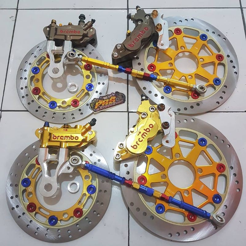 Jual Paket Pengereman Depan Belakang Ninja R Kaliper Braket Disc