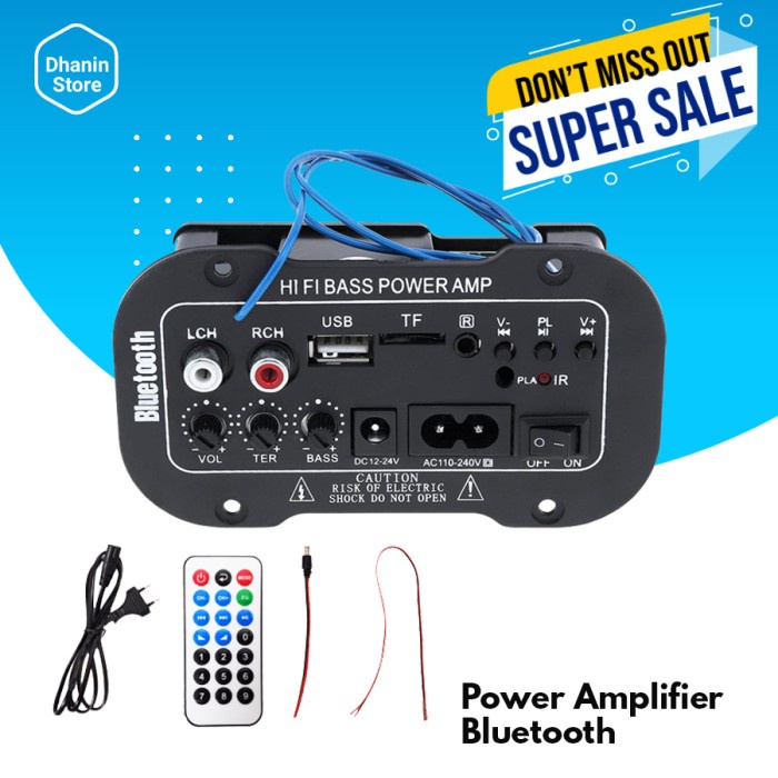 Jual Kit Modul Power Amplifier Ampli Board Bluetooth Usb Radio Tf