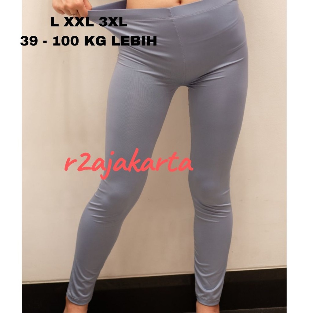 Jual Termurah Celana Legging Polos Jersey Bahan Spandex Tebal Jumbo Xxl