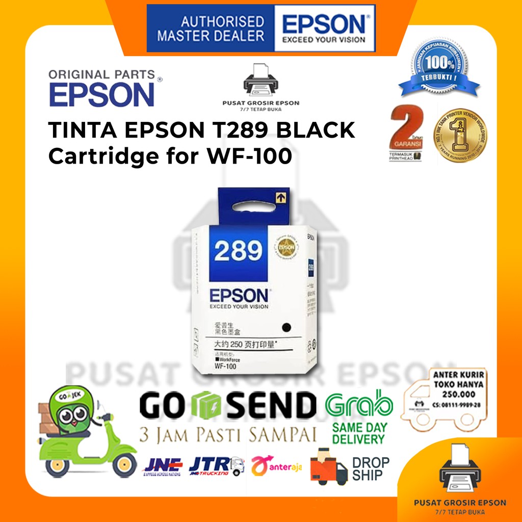 Jual Tinta Epson Wf T Black Cartridge For Wf Shopee Indonesia