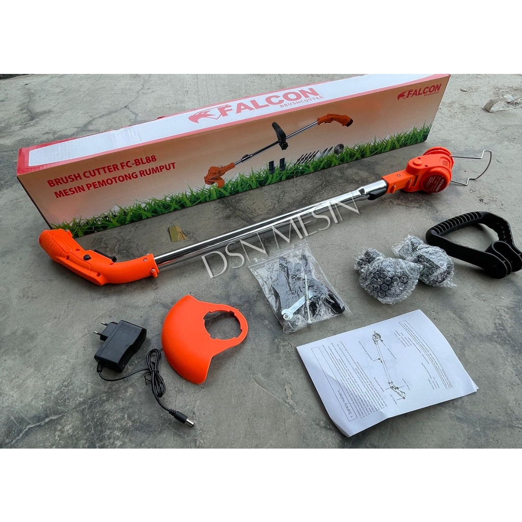 Jual Mesin Potong Rumput Portable Falcon Baterai V Shopee Indonesia