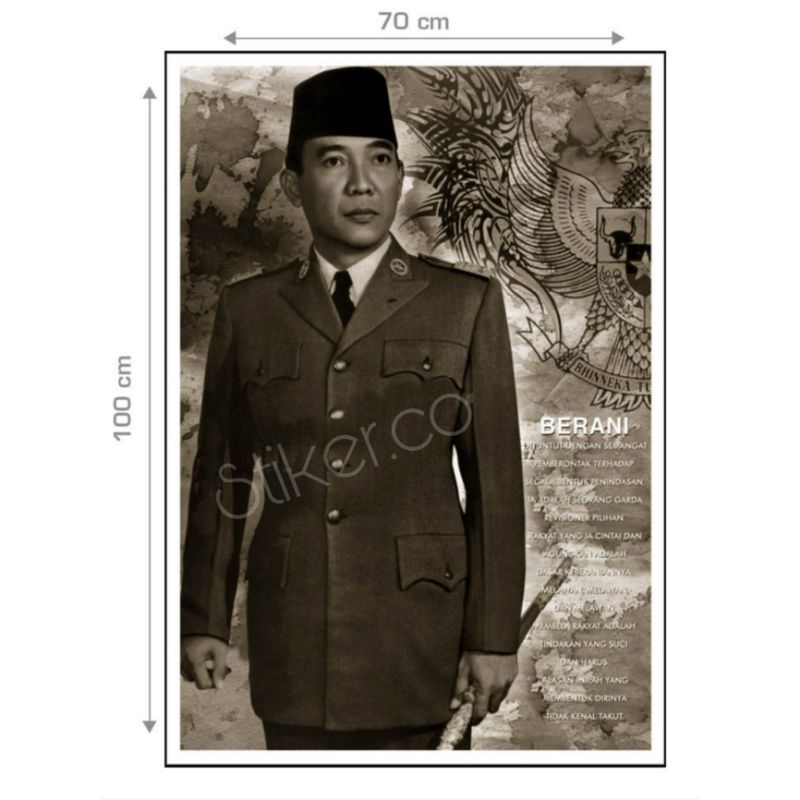 Jual Poster Soekarno Berani Ukuran X Cm Shopee Indonesia