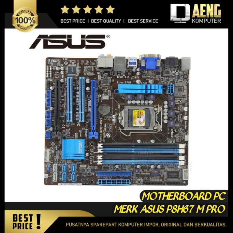 Jual Motherboard Mainboard Mobo Pc Merk Asus P H M Pro Support