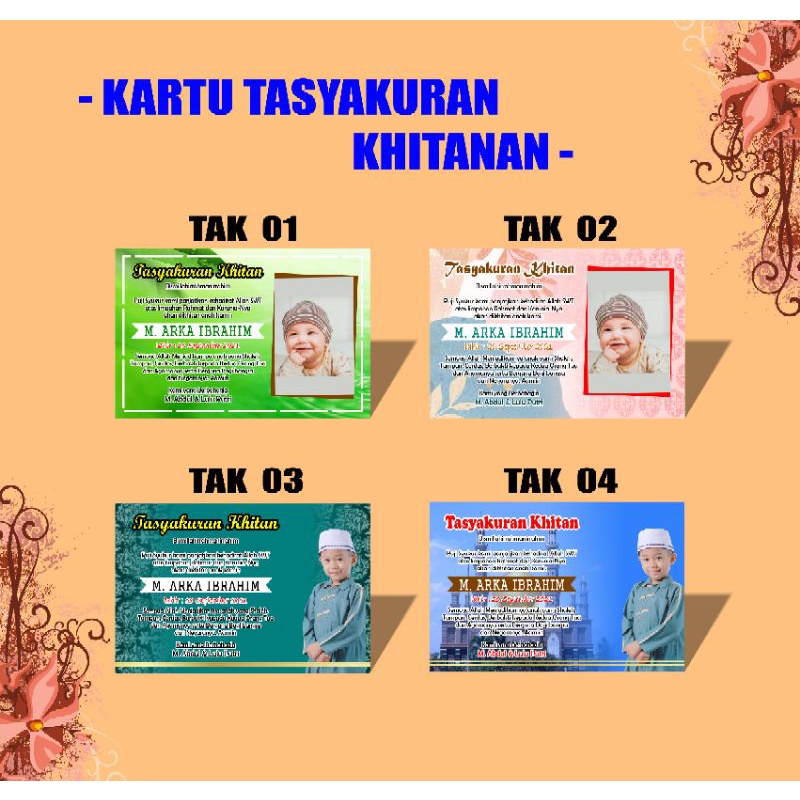 Jual Kartu Tasyakuran Khitanan Kartu Khitanan Shopee Indonesia