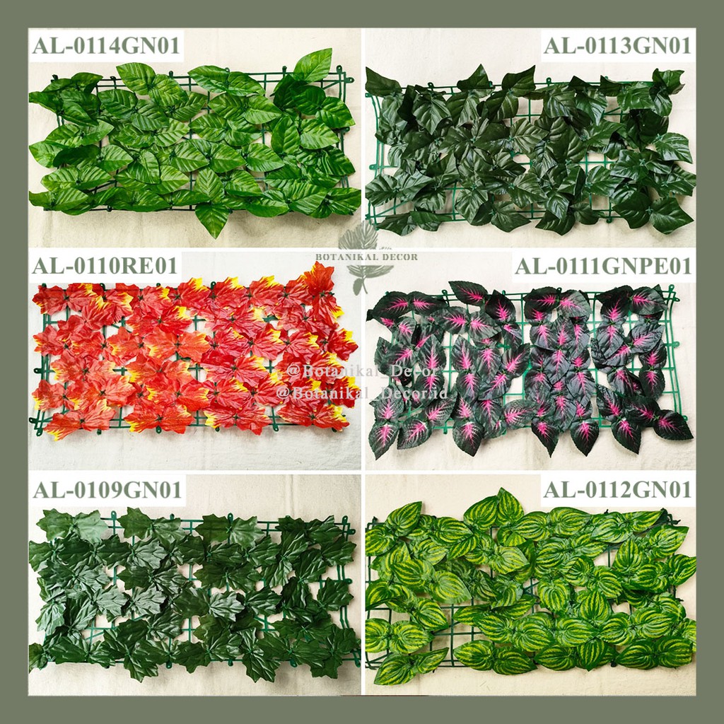 Jual Artificial Leaf Fence Bunga Daun Palsu Gantung Wall Decor Hias