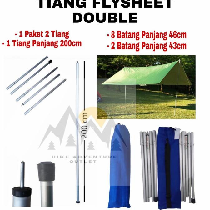 Jual Awning Pole Tiang Frame Flysheet Alumunium Tenda Camping Shopee