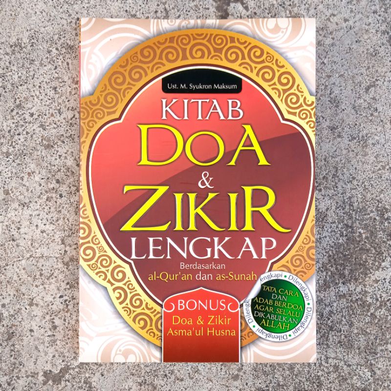 Jual KITAB DOA ZIKIR LENGKAP Berdasarkan Al Quran Dan As Sunah