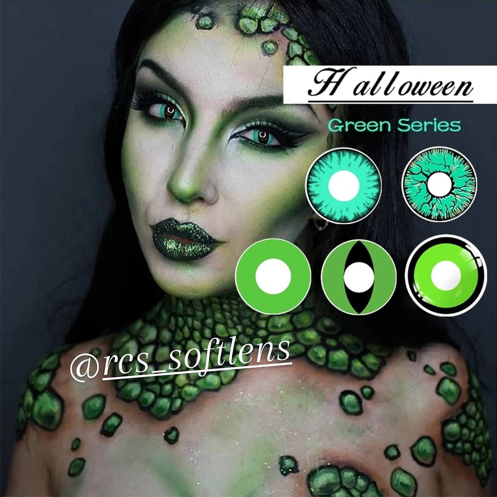 Jual Rcs Softlens Cosplay Halloween Hijau Series Shopee Indonesia