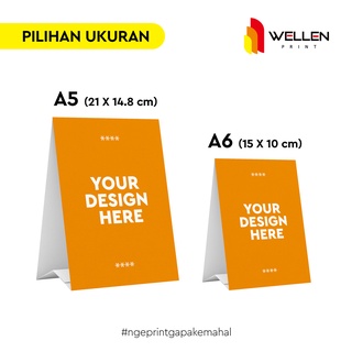 Jual Wellen Print Cetak Tent Card Art Carton Print Table Menu