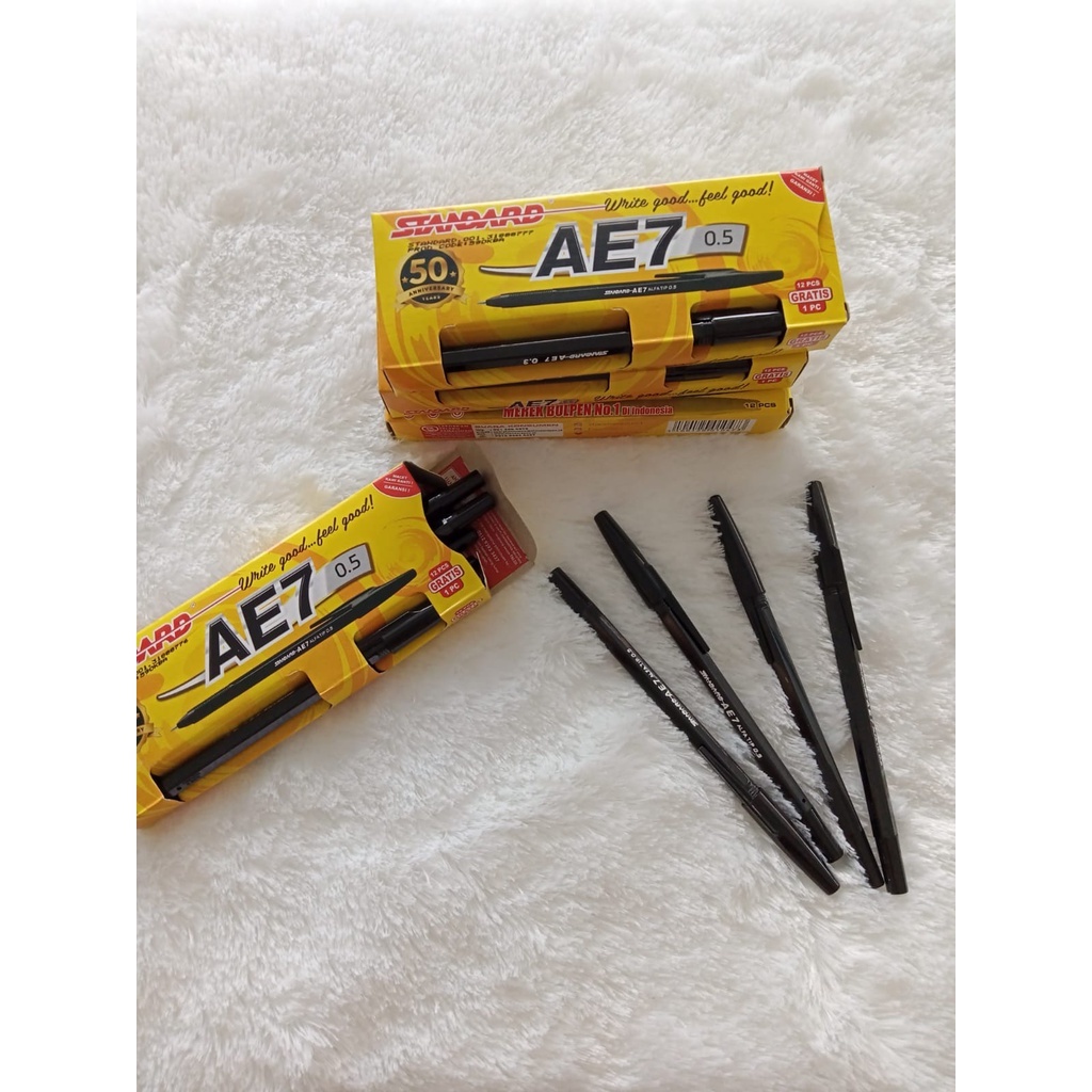 Jual Standard Pulpen AE 7 Pulpen Alfa Tip Black 0 5mm 1box 12pcs