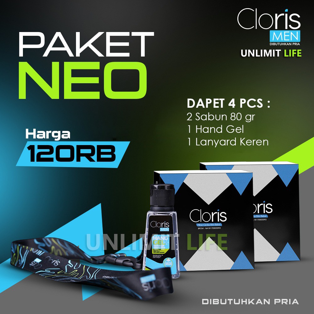 Jual PAKET CLORISMEN CLORIS MEN Original Paket Perawatan Pria Lengkap