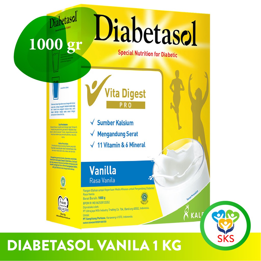 Jual Diabetasol Vanila Jumbo 1000 Gram 1 Kg Shopee Indonesia