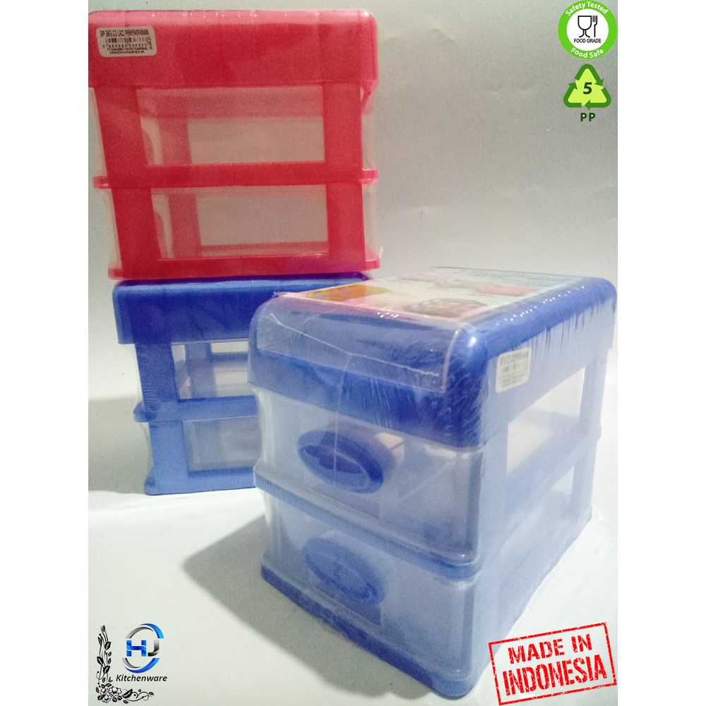 Jual Laci Susun 3 Mini Plastik Shinpo Container Kecil Rak