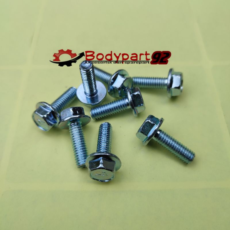 Jual Baut Baud Topi Bolt Baud Knalpot Ukuran M6 Kunci 10 Panjang 2cm