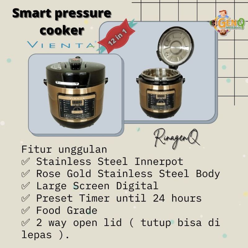 Jual Smart Pressure Cooker Vienta Alat Masak Smart Cooker Shopee