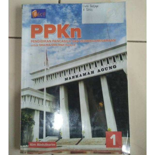 Jual Buku Paket Pelajaran PPKN Kelas 10 Facil Grafindo K13 Buku Cetak