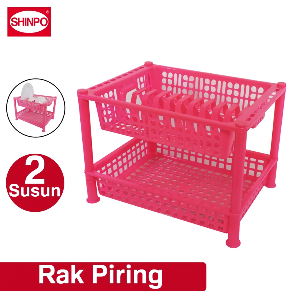 Jual Shinpo Rak Piring Dapur Plastik Susun Serbaguna Absolute