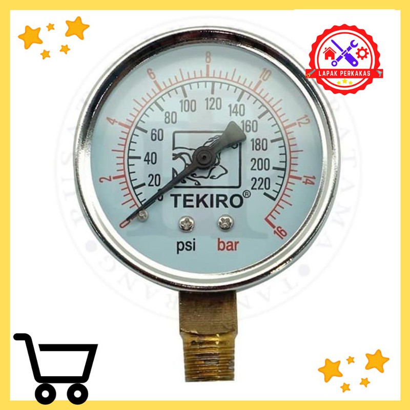 Jual Tekiro Preassure Gauge Bar Alat Ukur Tekanan Shopee Indonesia