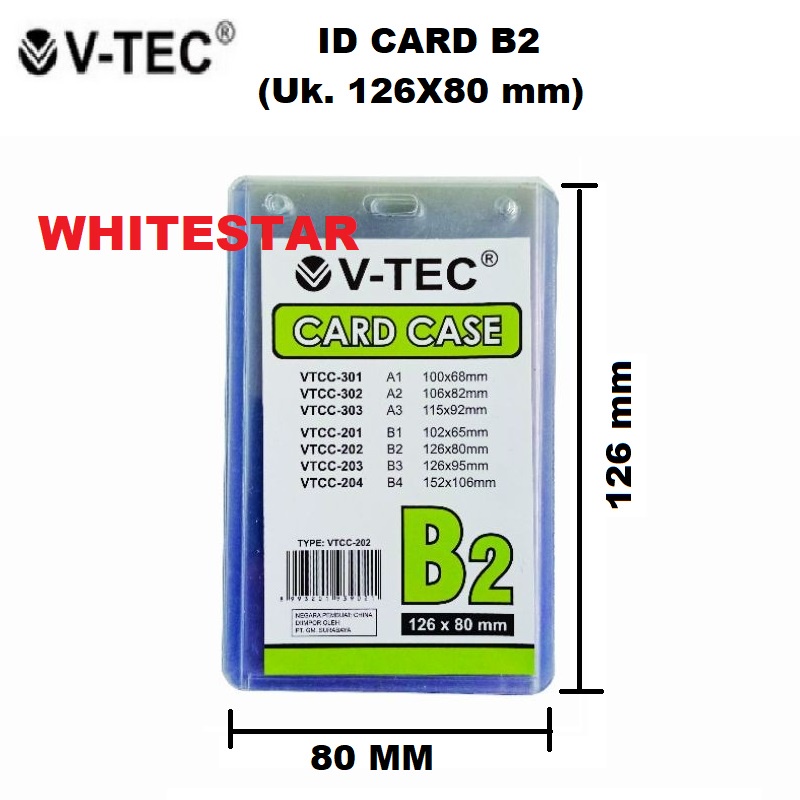 Jual ID Card Mika V Tec B2 126x80 Mm Keplek Name Tag Glue Card