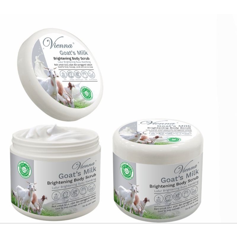 Jual Vienna Goat S Milk Brightening Body Scrub G Shopee Indonesia