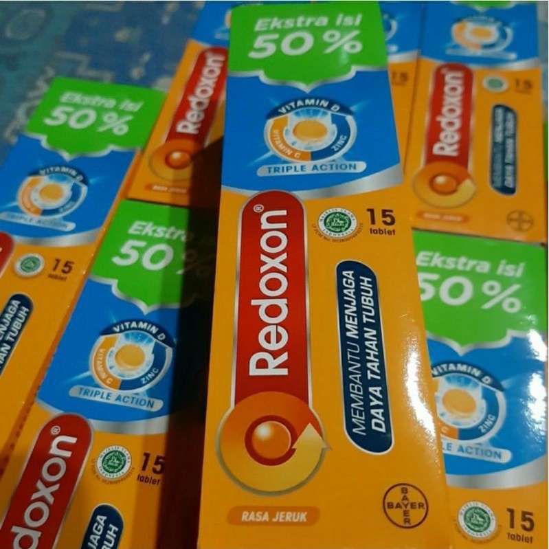 Jual Redoxon Triple Action Tablet Rasa Jeruk Vitamin C Menjaga