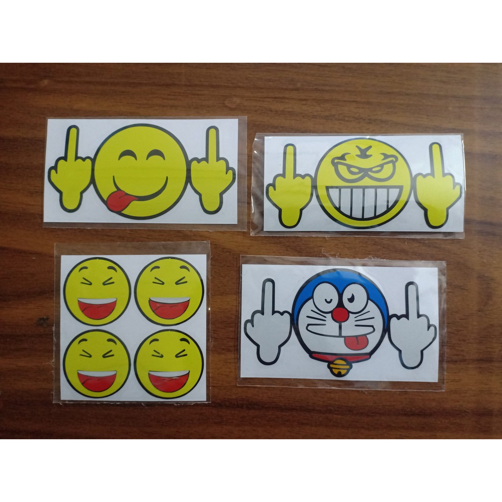 Jual Sticker Cutting Smile Emoticon Fuck Shopee Indonesia