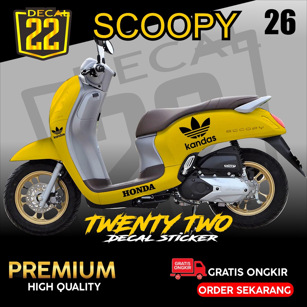 Jual CUTTING STICKER SCOOPY ALL VARIAN FULL SET STRIPING SCOOPY