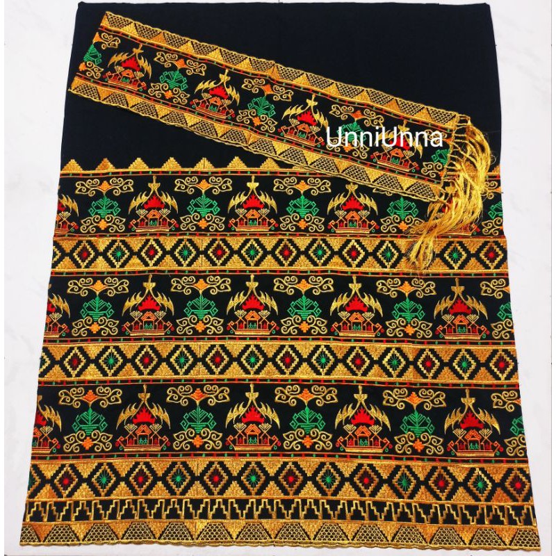 Jual Tapis Bordir 3 Tingkat Kain Etnik Songket Khas Lampung Sarung