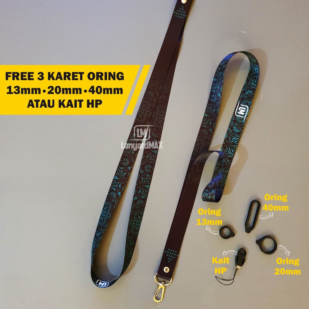 Jual Lanyard Batik Tosca 2cm Bu LM Shopee Indonesia