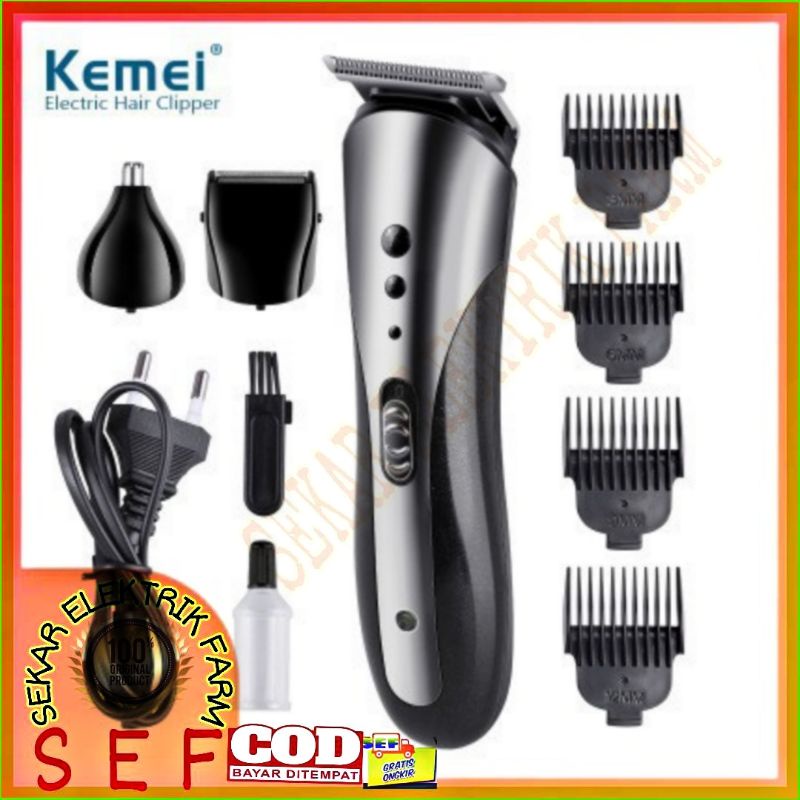 Jual Kemei Km Hair Clipper Electric Shaver Alat Cukur Rambut