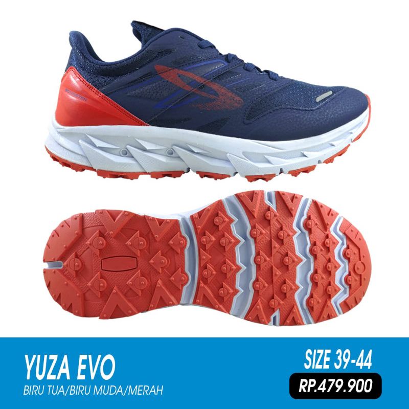 Jual 910 Nineten Sepatu Lari Running Original YUZA EVO MERAH CREAM