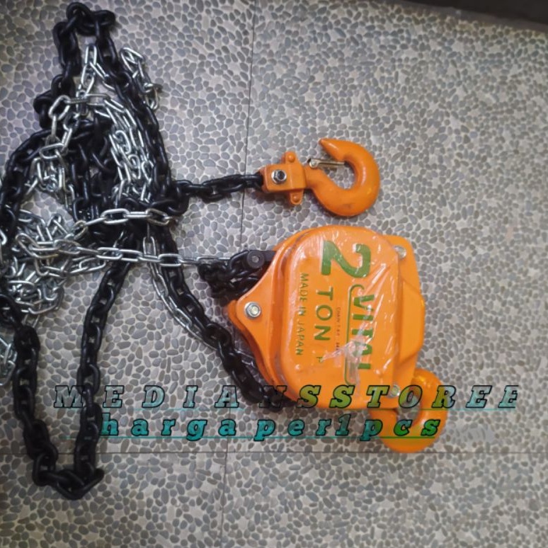 Jual Chain Hoist 2 Ton X 3 Meter Vital Kerekan Manual Alat Angkut Msm