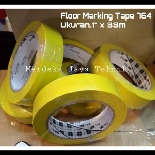 Jual Floor Marking Tape 764 3M Lakban Garis Lantai Warna Kuning Ukuran