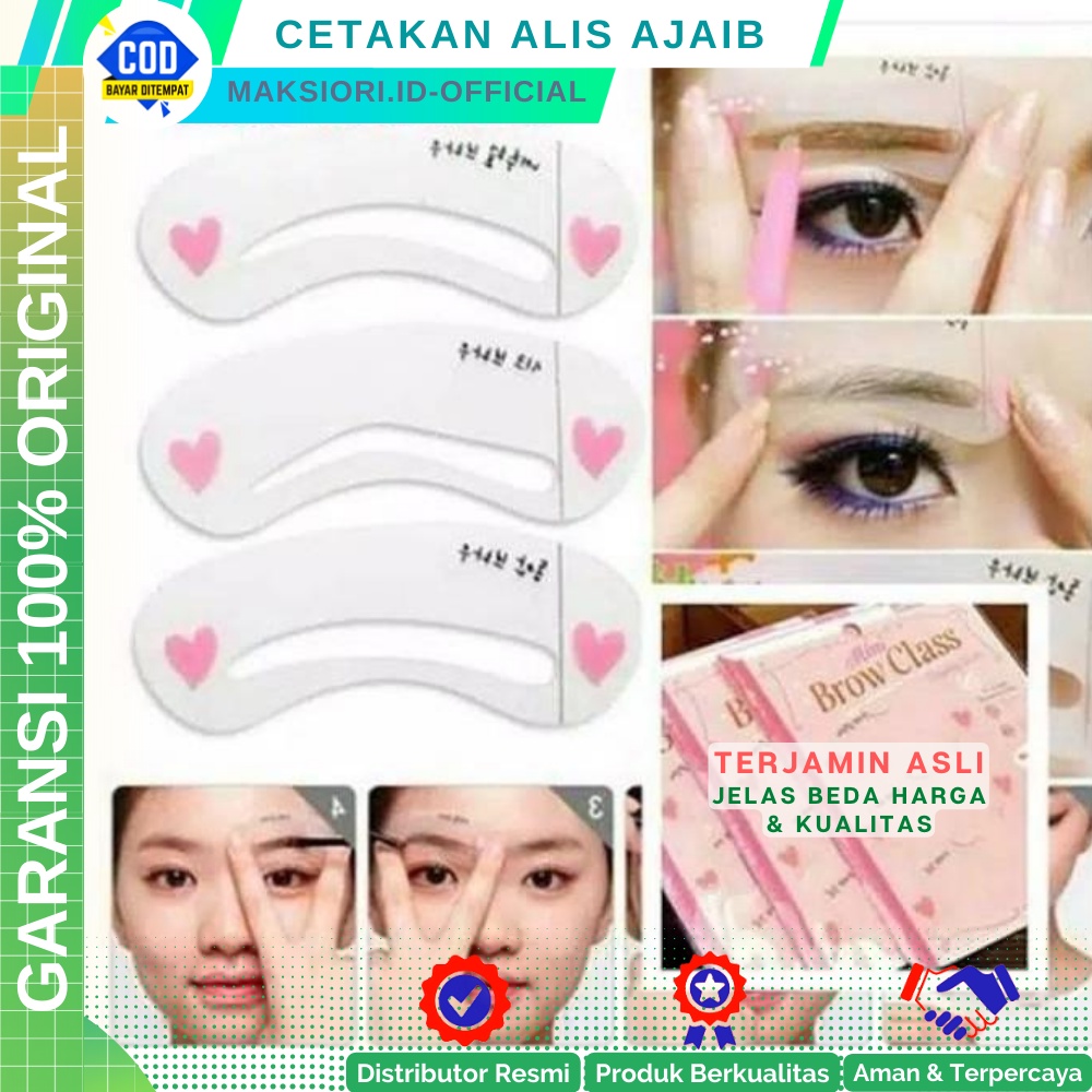 Jual Cetakan Alis Mini Brow Class Isi 3 Pola ORIGINAL Shopee Indonesia