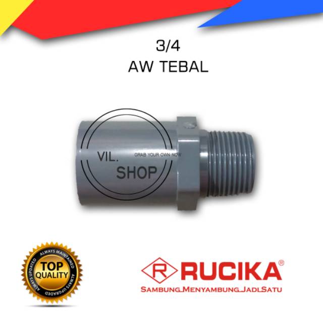 Jual Valve Socket Rucika Aw Socket Drat Luar Aw Sdl