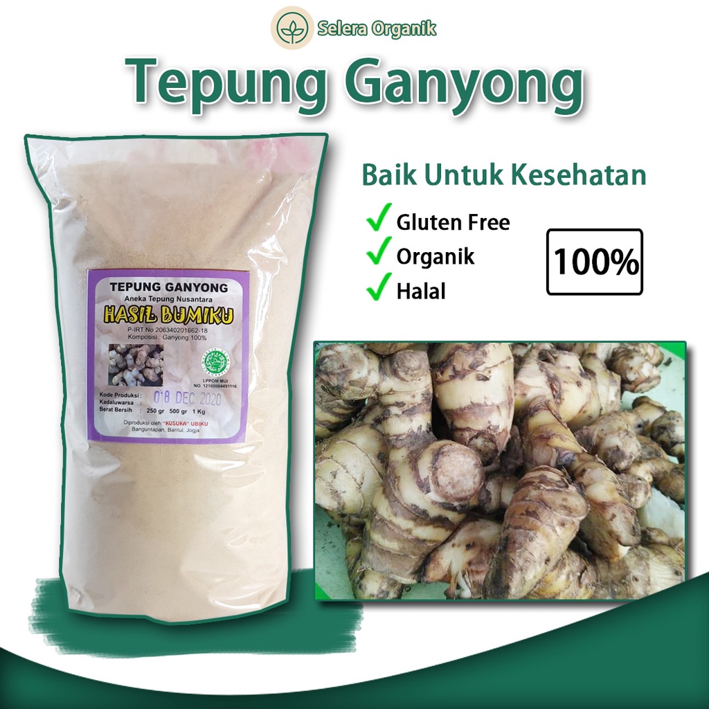 Jual Tepung Ganyong 1kg Organik Bebas Gluten Free Tepung Organik