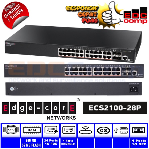 Jual Edgecore Ecs P Ge Ports Ge Sfp Web Smart Switch Pro