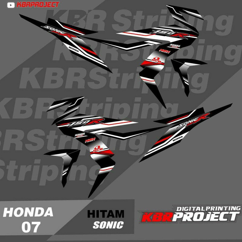 Jual Cod Stiker Motor Sonic Sticker Striping List Motor Honda Sonic