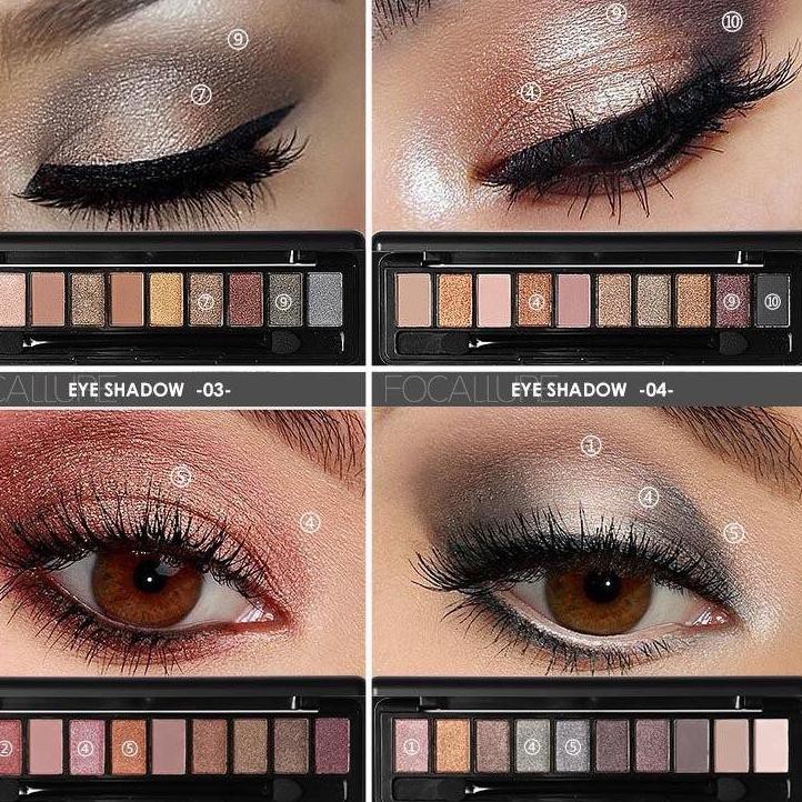 Jual FOCALLURE 10 Color Eyesha Palette Nude Edition With B FA08 Model