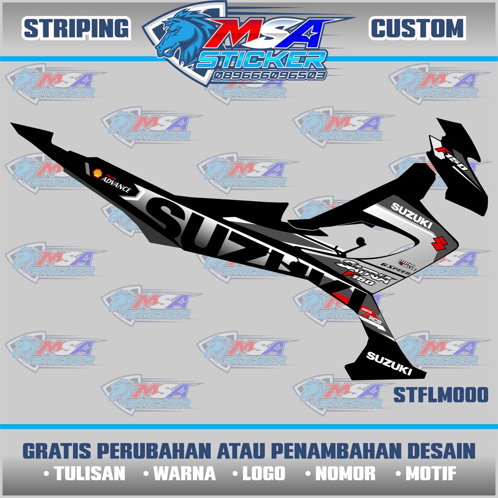 Jual STRIPING CUSTOM SUKA SUKA SATRIA FU FACELIFT STICKER VARIASI