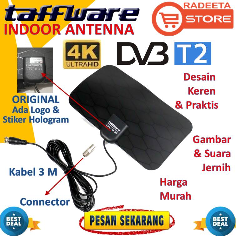 Jual Antena Antenna Indoor Tv Digital Dvb T K Model Taffware Tfl