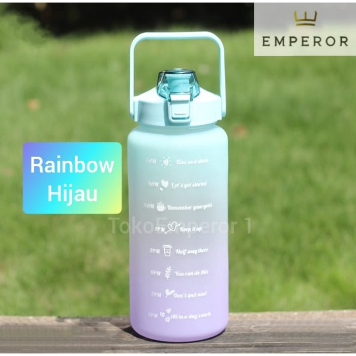 Jual Botol Air Minum Rainbow Liter Botol Motivasi Botol Viral Botol